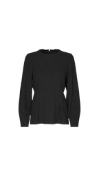 Black long-sleeve top on a white background