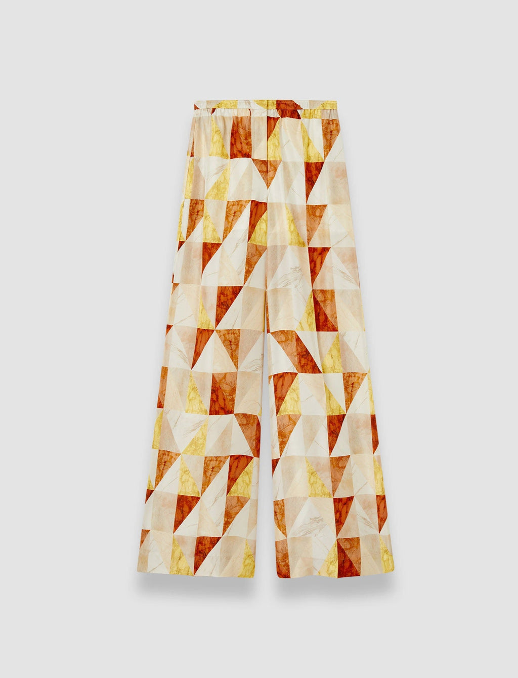 Thoresby Marble Print Silk Trousers