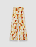 Skirt with geometric triangle pattern on a white background
