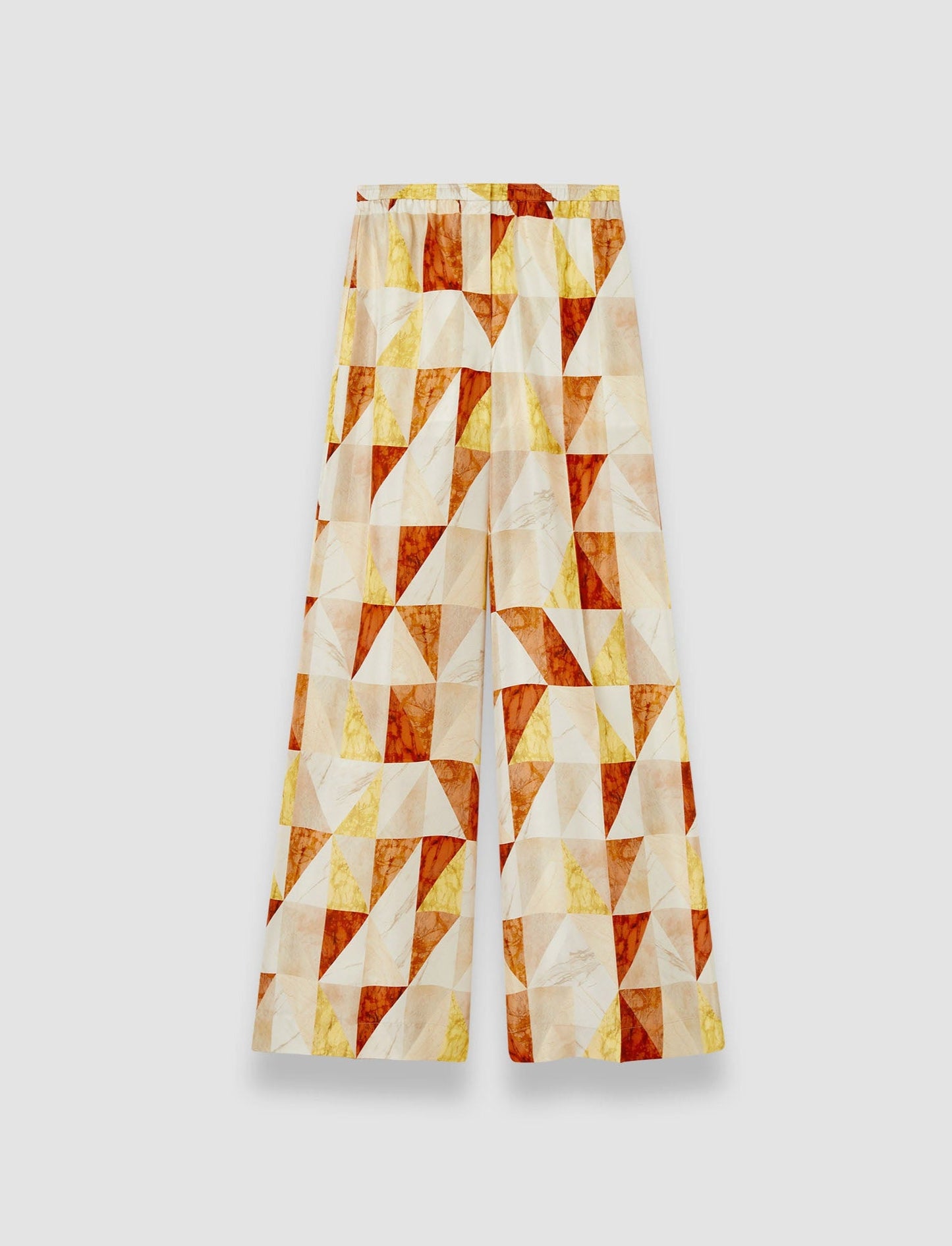 Thoresby Marble Print Silk Trousers