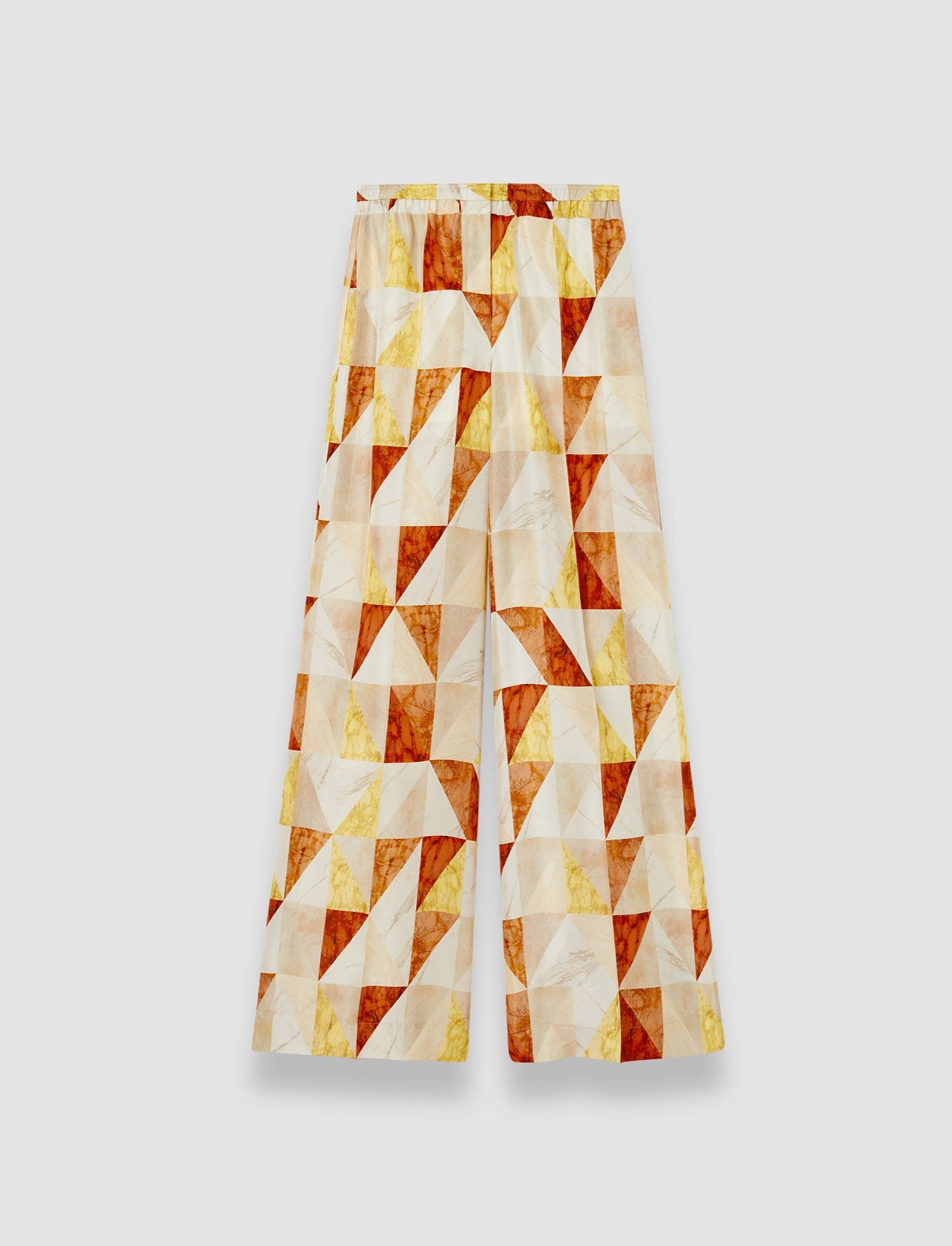 Thoresby Marble Print Silk Trousers
