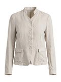 Stretch linen and viscose jacket
