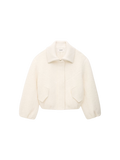White cropped jacket on a white background Vito bomber jacket ba&sh