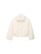 White cropped jacket on a white background Vito bomber jacket ba&sh