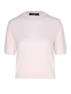 Light pink t-shirt with a brand label on a white background. weekend Max Mara marea
