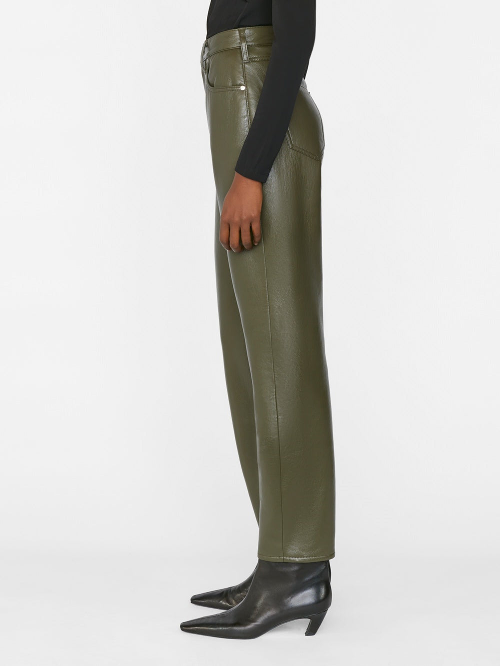 FRAME - Le High Tight Straight Recycled Leather Pants