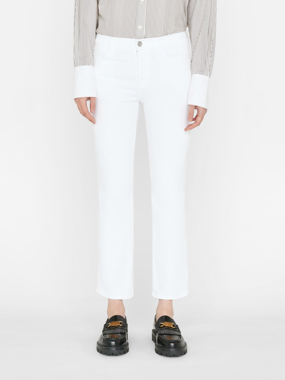 FRAME - Le High Straight White Jeans