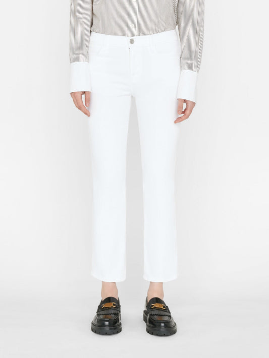 FRAME - Le High Straight White Jeans