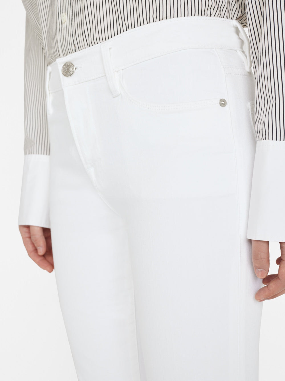 FRAME - Le High Straight White Jeans