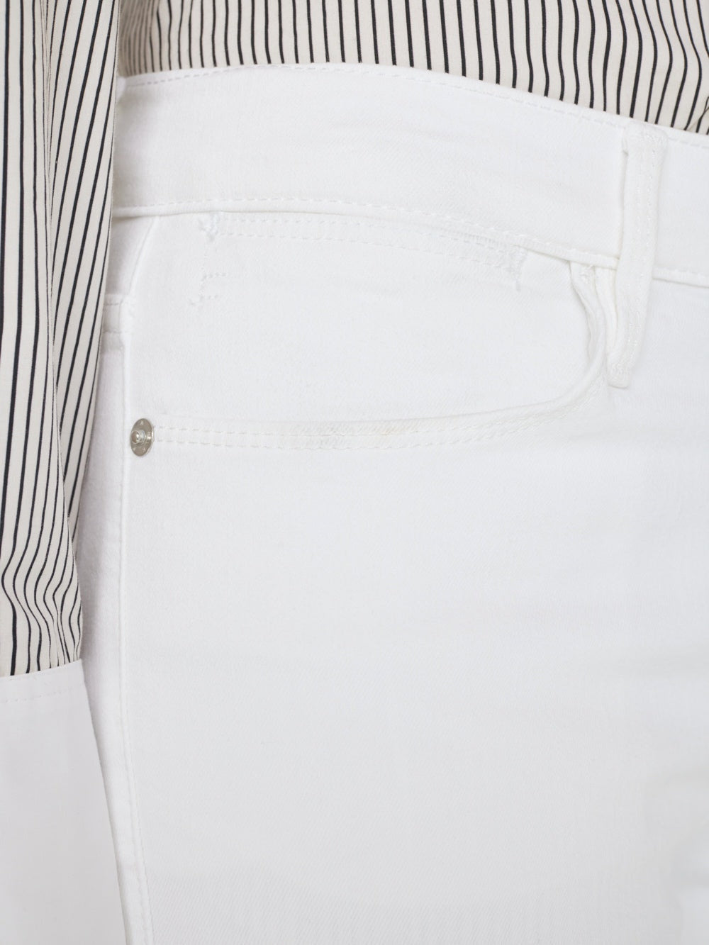 FRAME - Le High Straight White Jeans