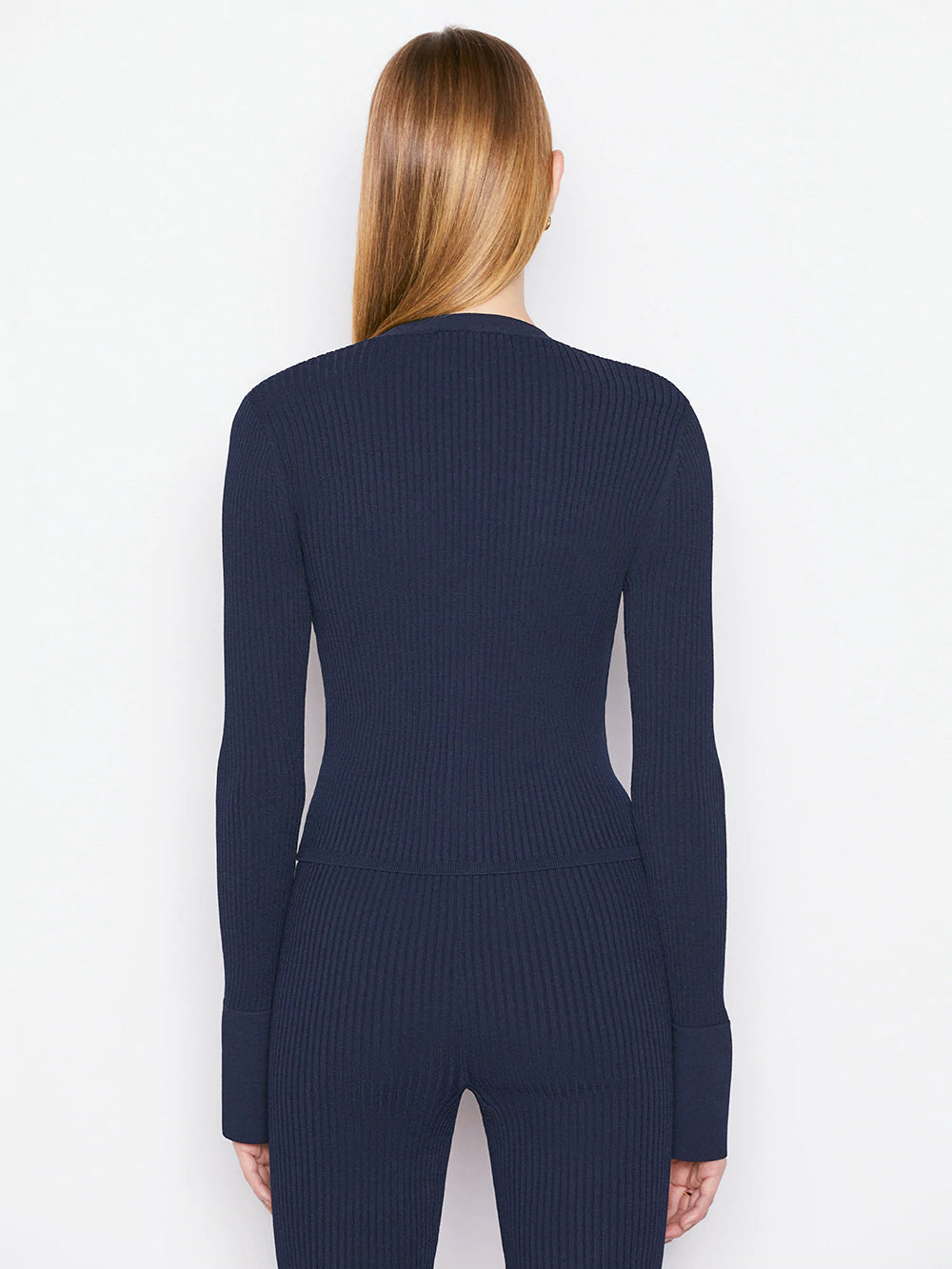 FRAME - Button Front Navy Cardigan