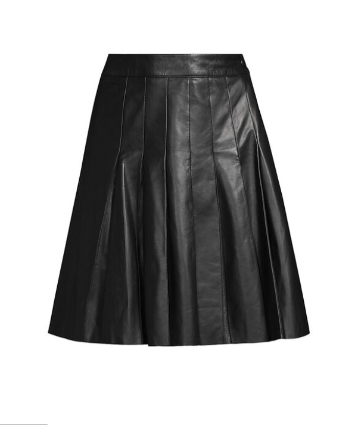 A trench Leather Skirt